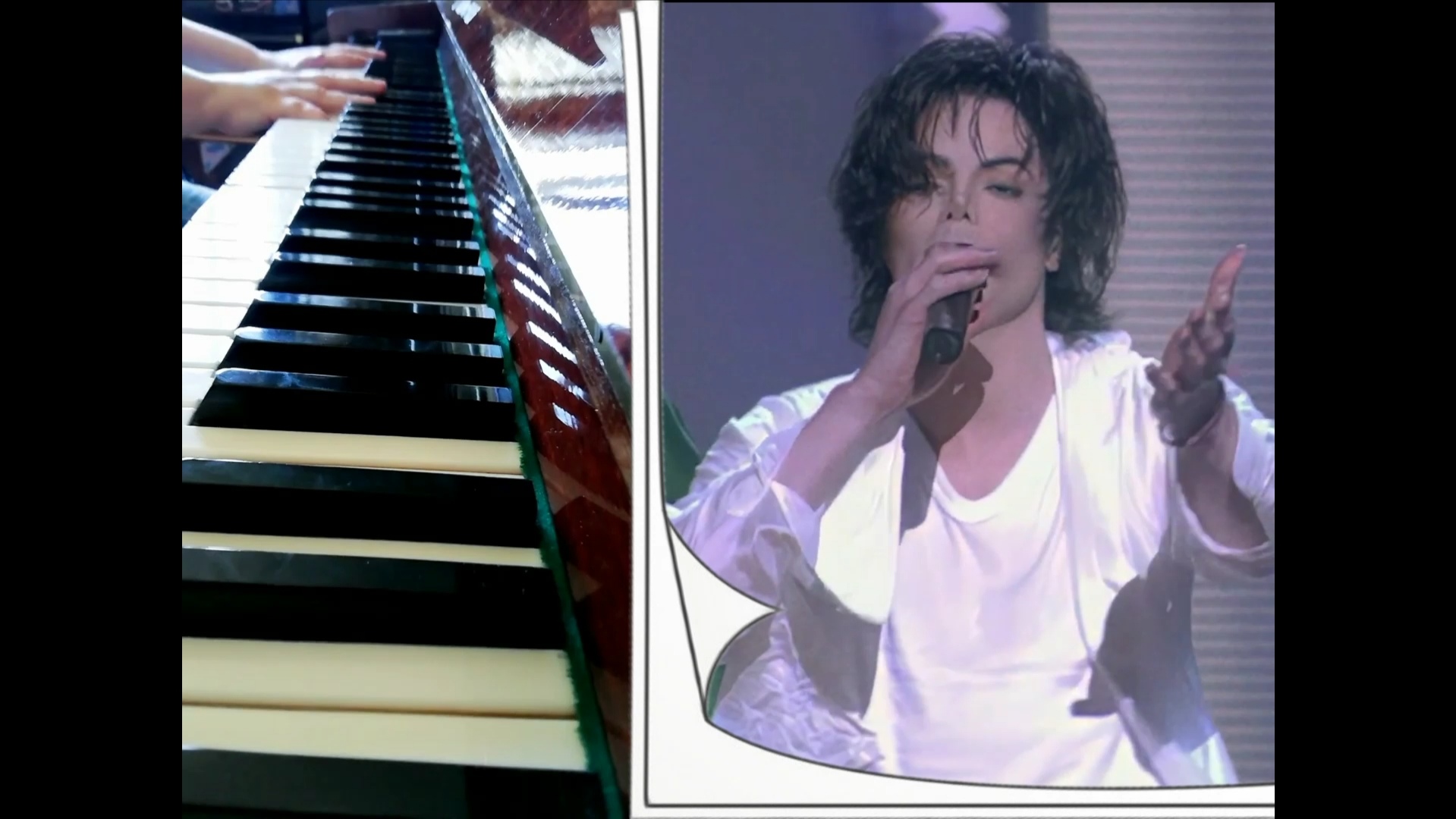 Michael Jackson - I'll Be There - первое и последнее исполнение (вокал), ДВОЙНАЯ кавер-версия рояль