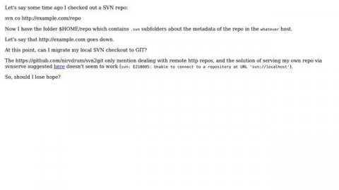 svn2git with local repo?