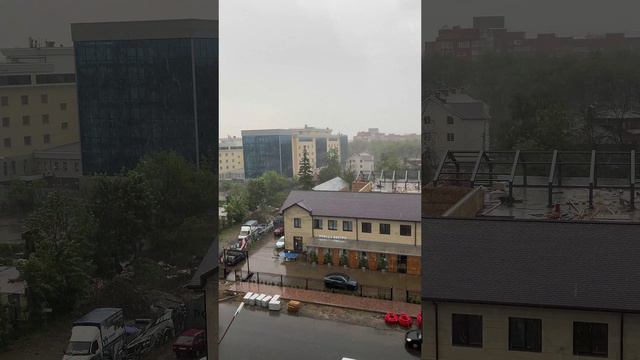 Ливни и до нас добрались! Сильный дождь в Ярославле.