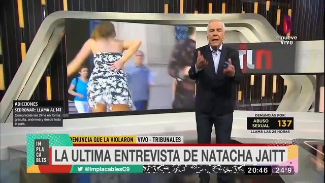 Así fue la última nota de Natacha Jaitt en Telenueve