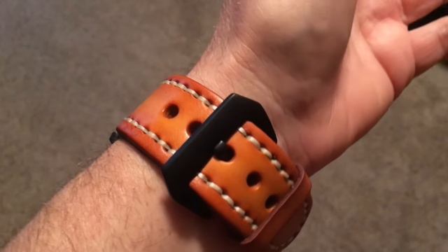 Fenix 3 leather strap from StrapsCo