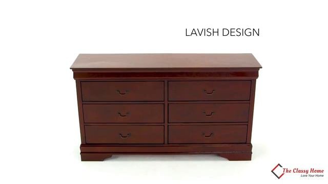 Ashley Furniture B376-31 Alisdair Dark Brown Wood Dresser