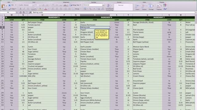Grocery List Generator In Excel