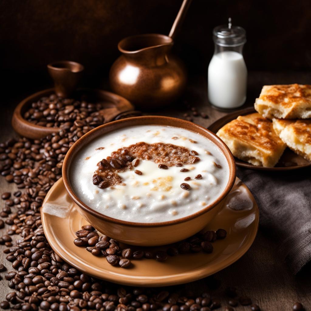 Гречка с молоком и кофе с хачапури. #мукбанг #влог #еда