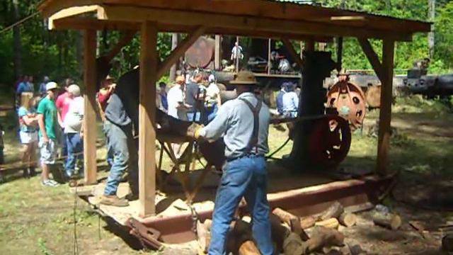 Small steam donkey at Pomeroy Farm logging show