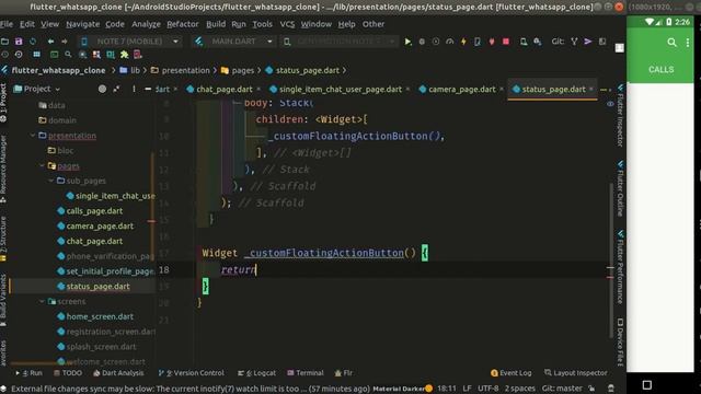 Flutter Tutorial | WhatsApp Clone (with firebase + clean arch) from scratch Part 2 - speed code
