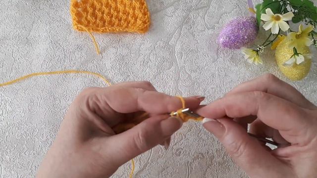 Красивый ажурный узор спицами