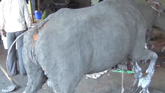 Contemporary Cement Sculpting Camp, Karnataka - Kambala Sculpture
