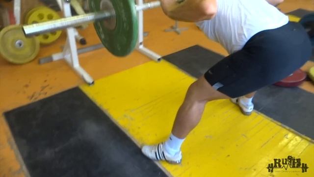 Dmitry Lapikov weightlifting training 25.09.15 base period Eng sub Training without drive