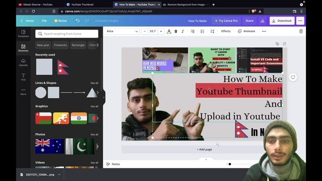 How to create Youtube Thumbnail and Upload  Youtube Video with step by step guide in Nepali