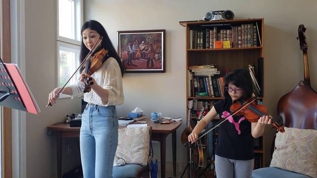 Katherine and Annie Staninec play Bach double