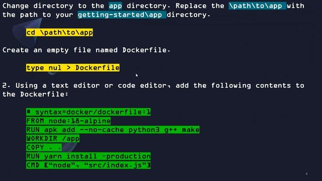 Using Docker to Containerize an Application Overview.