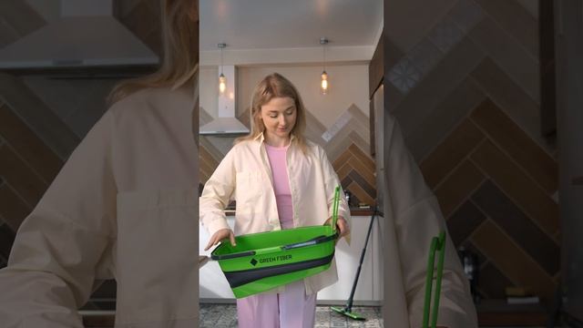 Швабра с отжимом Green Fiber TWIST