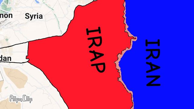 Total war in middle east:1980 #iran #iraq #map #syria #war