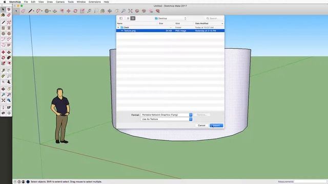 Project Texture on Cylinder