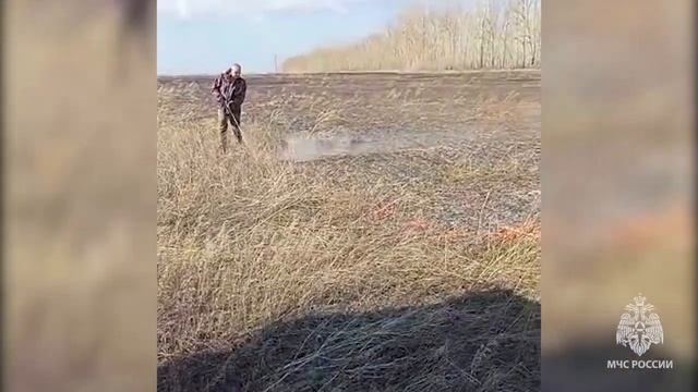 Ликвидация ландшафтных пожаров в Новосибирской области