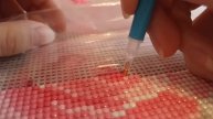Творческий процесс. Выкладываю алмазную мозаику