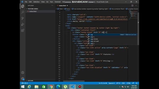 Navbar using Bootstrap 5 Class 01 (Hindi/Urdu)