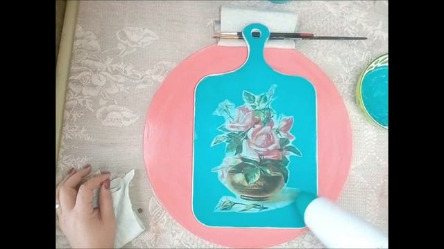Декупаж кухонной доски