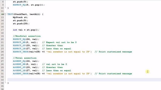 Google Test #2: Basic Googletest Macros