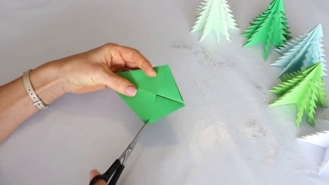 Оригами  Ёлка из бумаги(без клея) DIY Arbol de Navidad de papel.Paper Christmas tree