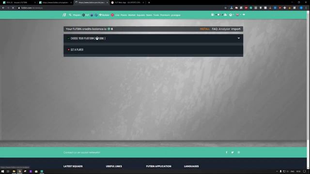 How to use Futbin import for Fifa 20