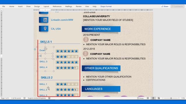 Free CV Template ⬇ DOWNLOAD 2021? FREE Word Template ??