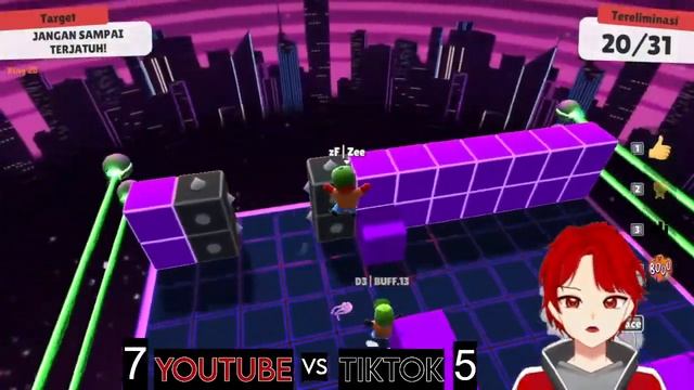 BATTLE, Youtubers VS Tiktokers [Stumble Guys] Feat @justblankch  Vtuber Indonesia