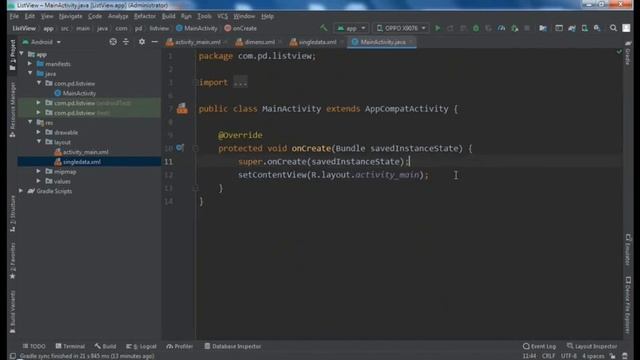 Android Studio | items display in  ListView