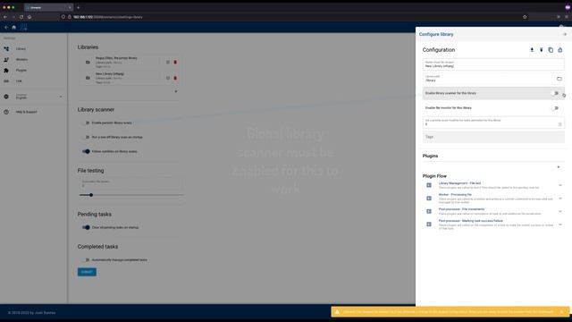 Unmanic - Configuring Library Plugin Stack
