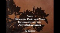 faure,violin sonata, ferras