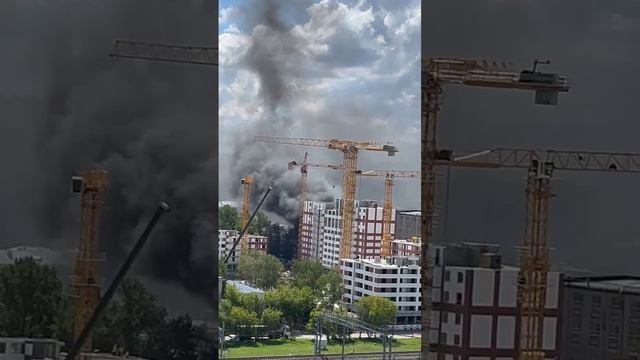 Пожар в городе Москва.