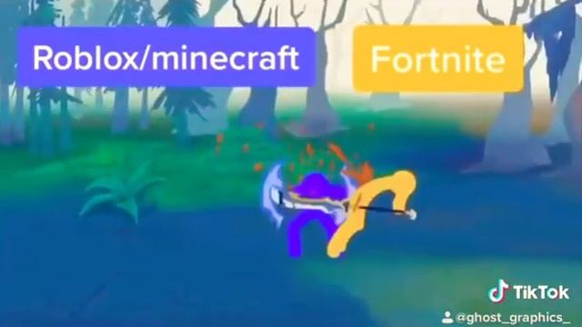 Minecraft/Roblox Vs Fortnite