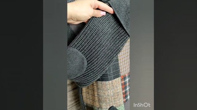 мужское пальто в стиле печворк