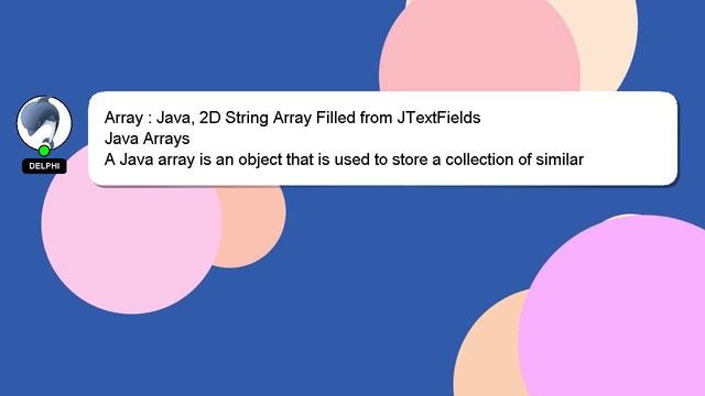 Array : Java, 2D String Array Filled from JTextFields