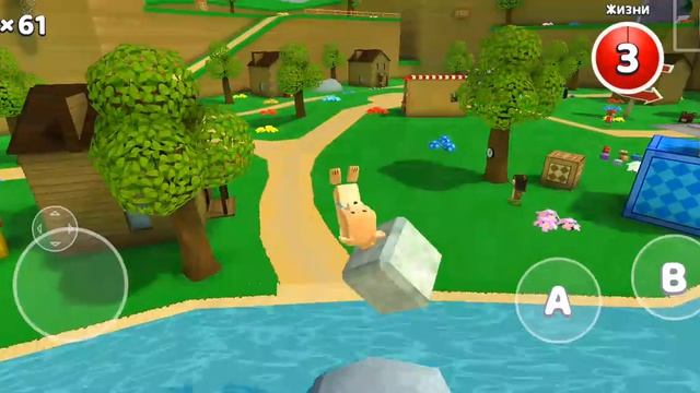попал в закулисье в игре Super Bear Adventure