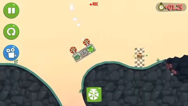 Bad Piggies fun levels 3: jump and pieces of cake
