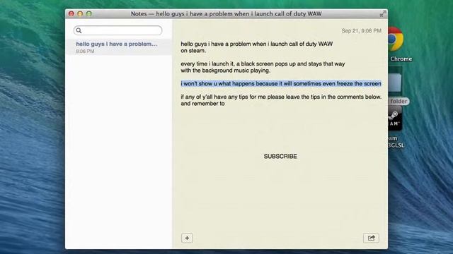 call of duty world at war steam on mac black screen