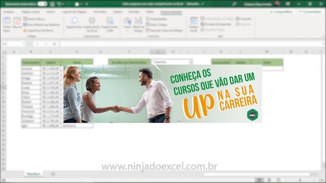 Lista Suspensa no Excel (com Auto Complemento) - Aula de Excel