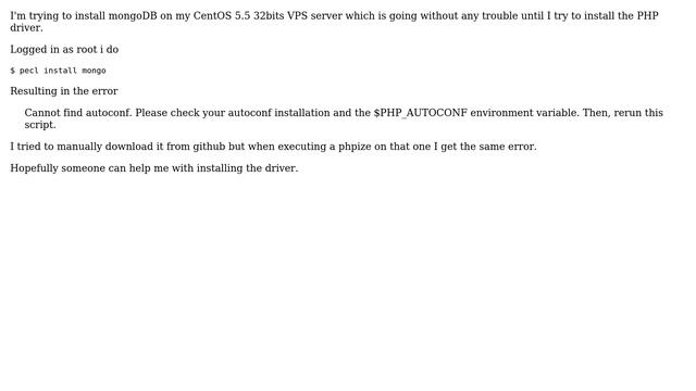 DevOps & SysAdmins: Installing MongoDB on CentOS 5.5 32bits (2 Solutions!!)