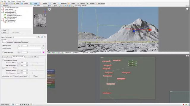 Modeling in Terragen, Lost planet, Adding rocks, part 4 of 11. Exploring Terragen 3, series two.