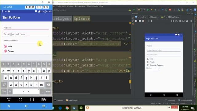 Android Studio Tutorial for Beginners 2018 # 4 Hindi Urdu Sign Up