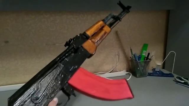 обзор на АКМ из дерева своими рукамиAKM from wood DIY