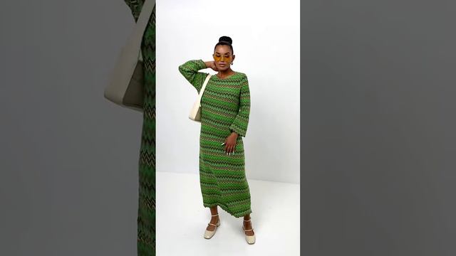 Нарядное длинное зелёное платье бренда ROZhkovA из хлопка и шерсти #rozenews #roze #ROZhkovA