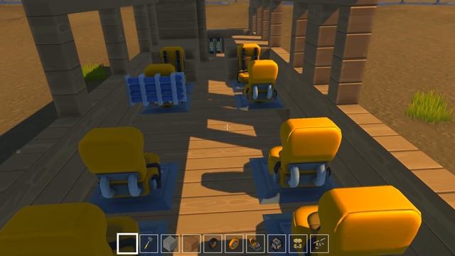Scrap Mechanic  Постройки зрителей! Аэропорт автоботы гусеничный привод!