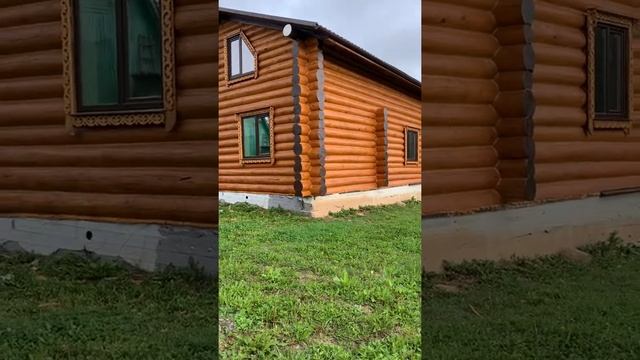 Наружная часть сруба готова !