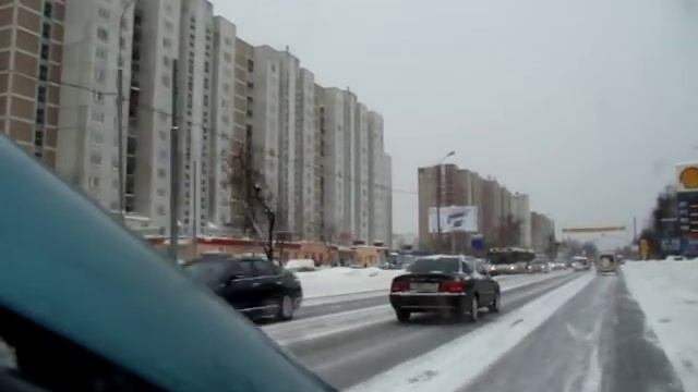 Люберцы-Жулебино зимой на авто.