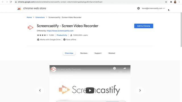 Install the Screencastify Extension