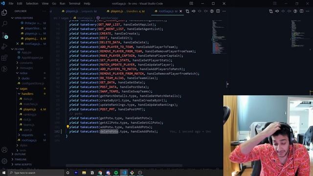 2:35:59 of React coding - Relax & Code w/me for my startup!