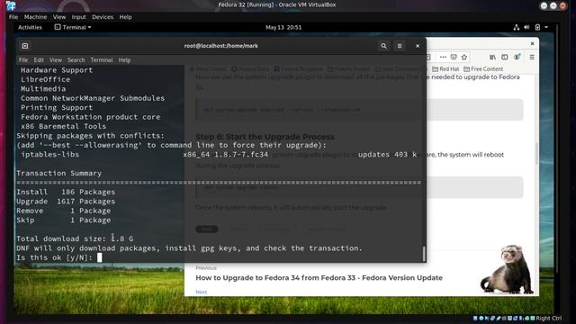 Fedora 32 Upgrade to Fedora 34 on Bare Metal!